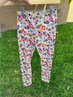 Disney Floral Daisy & Minnie Leggings - Pink, Purple, Yellow, Aqua